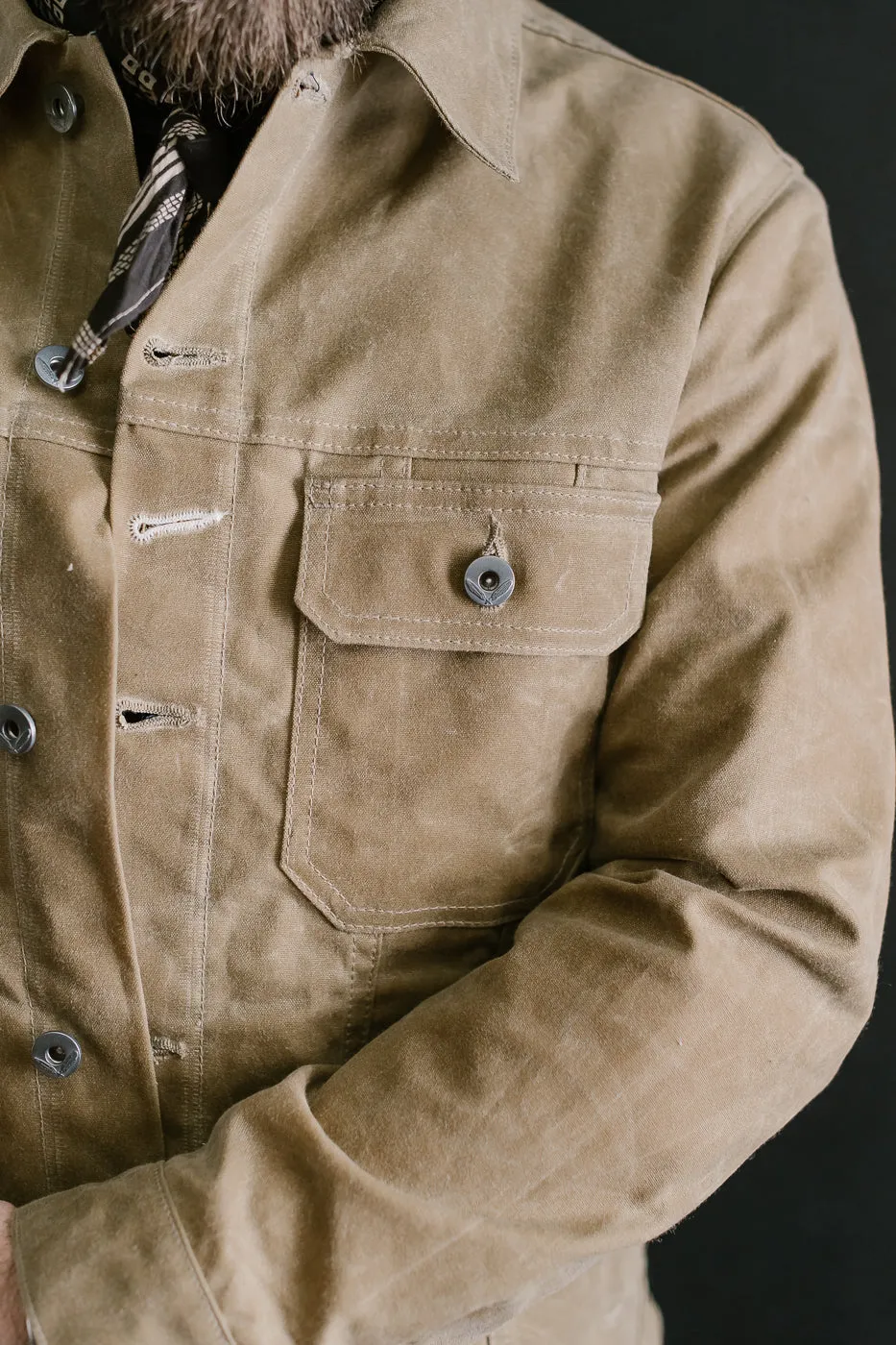 10oz Waxed Lined Cruiser Jacket - Tan