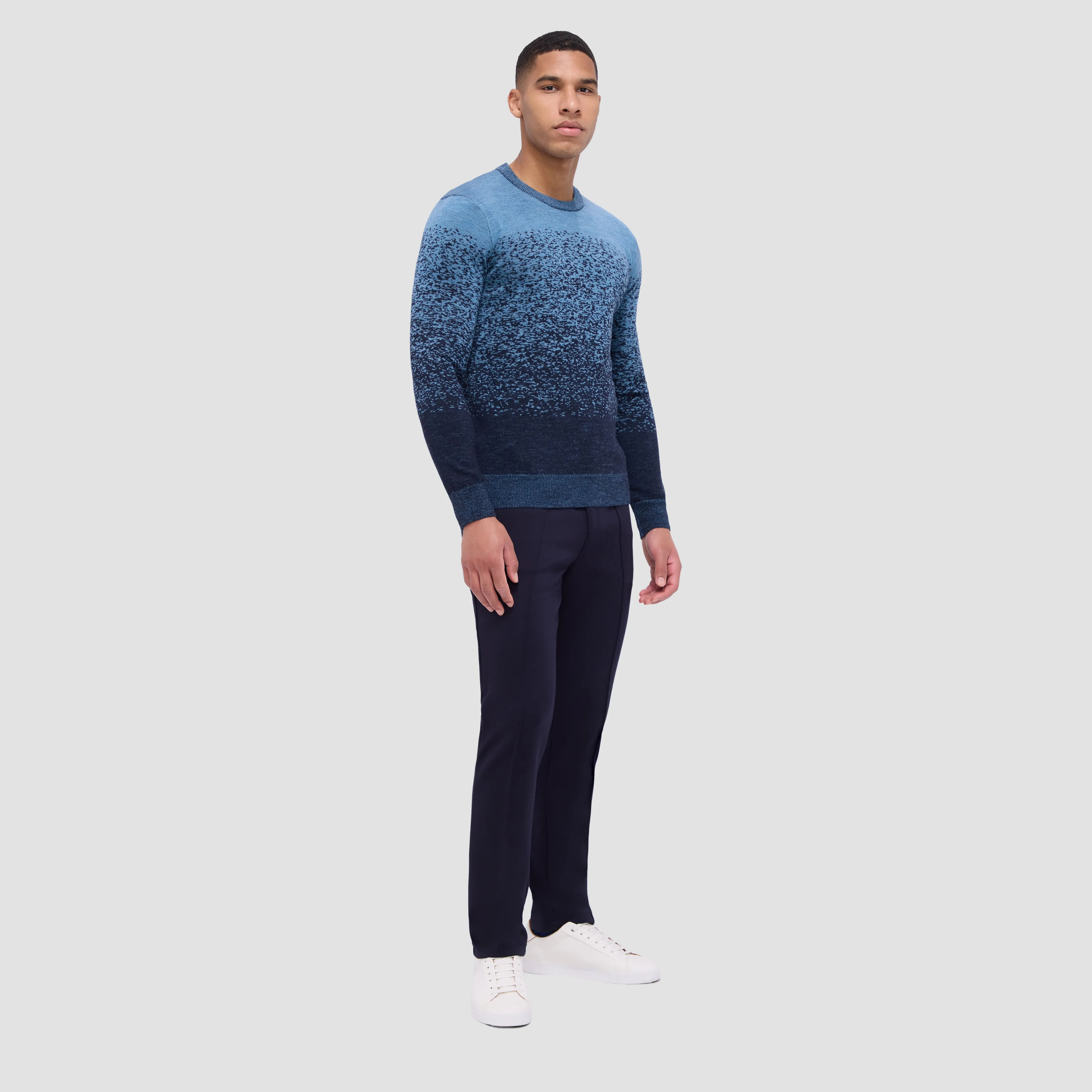 Bicolor Crew Neck Sweater