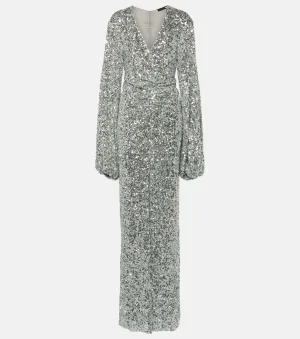 Birger Christensen Rotate sequin jumpsuit, silver