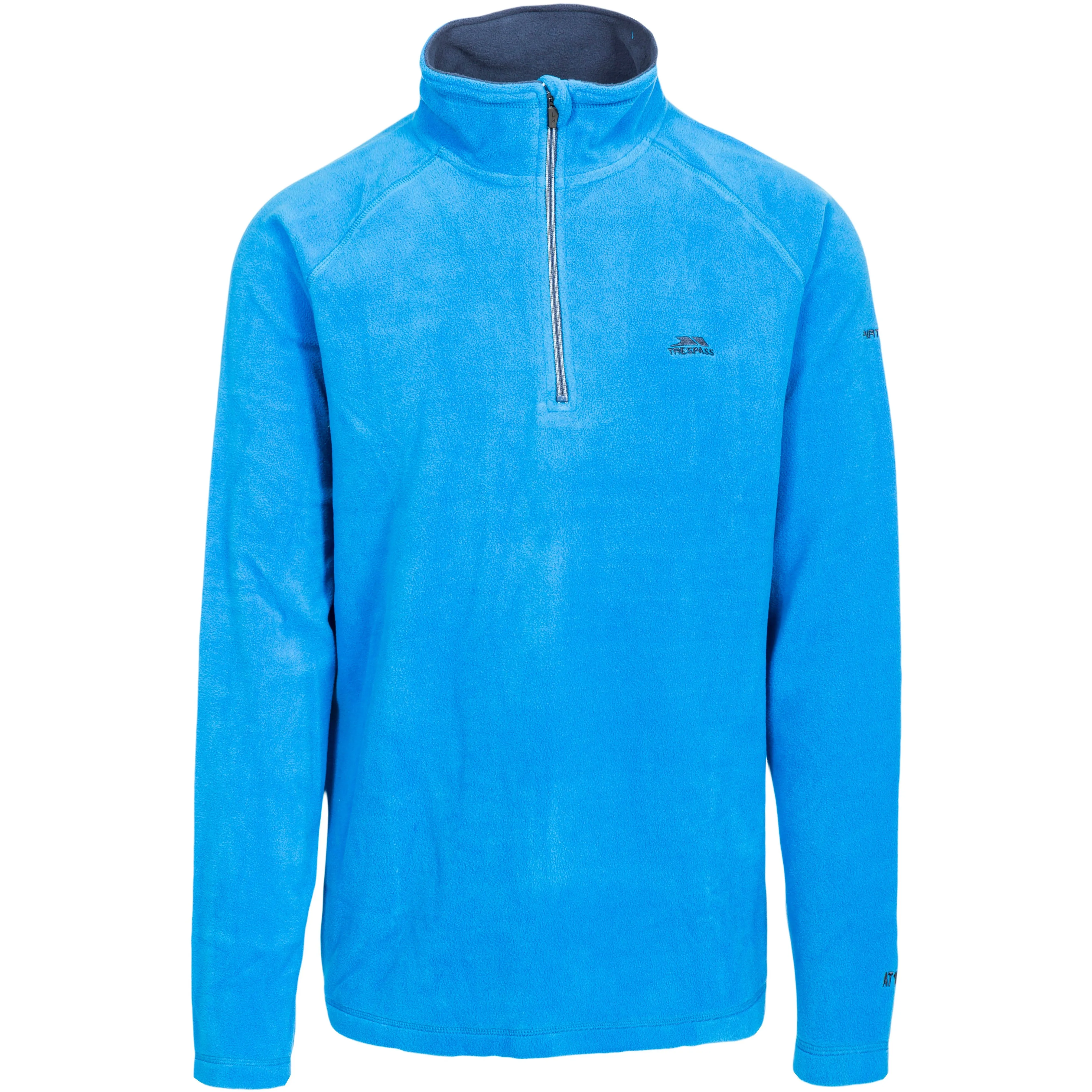 Blackford Mens Half Zip Microfleece in Bright Blue