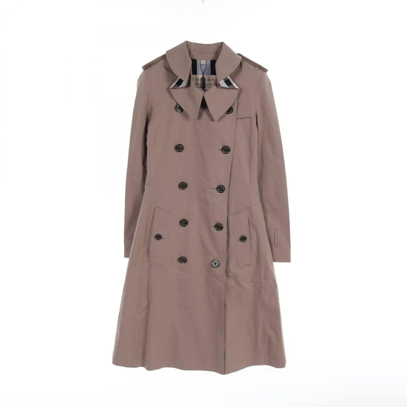 Burberry Cotton Trench Coat Brown