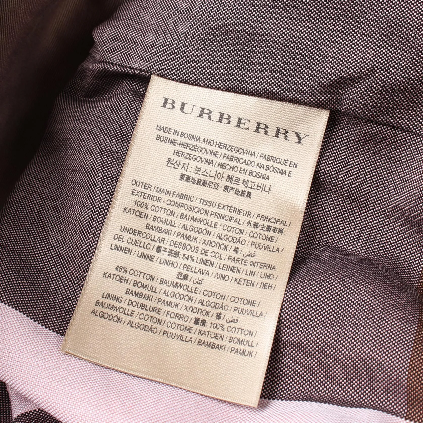 Burberry Cotton Trench Coat Brown