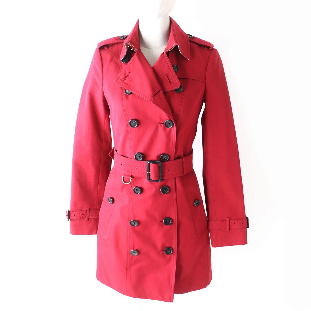 Burberry Sandringham Trench Coat Red 36