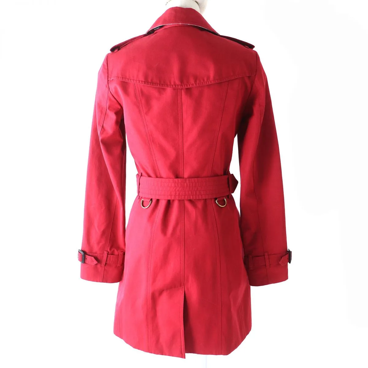 Burberry Sandringham Trench Coat Red 36