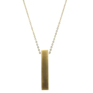 Charlee Gold Rectangle Necklace