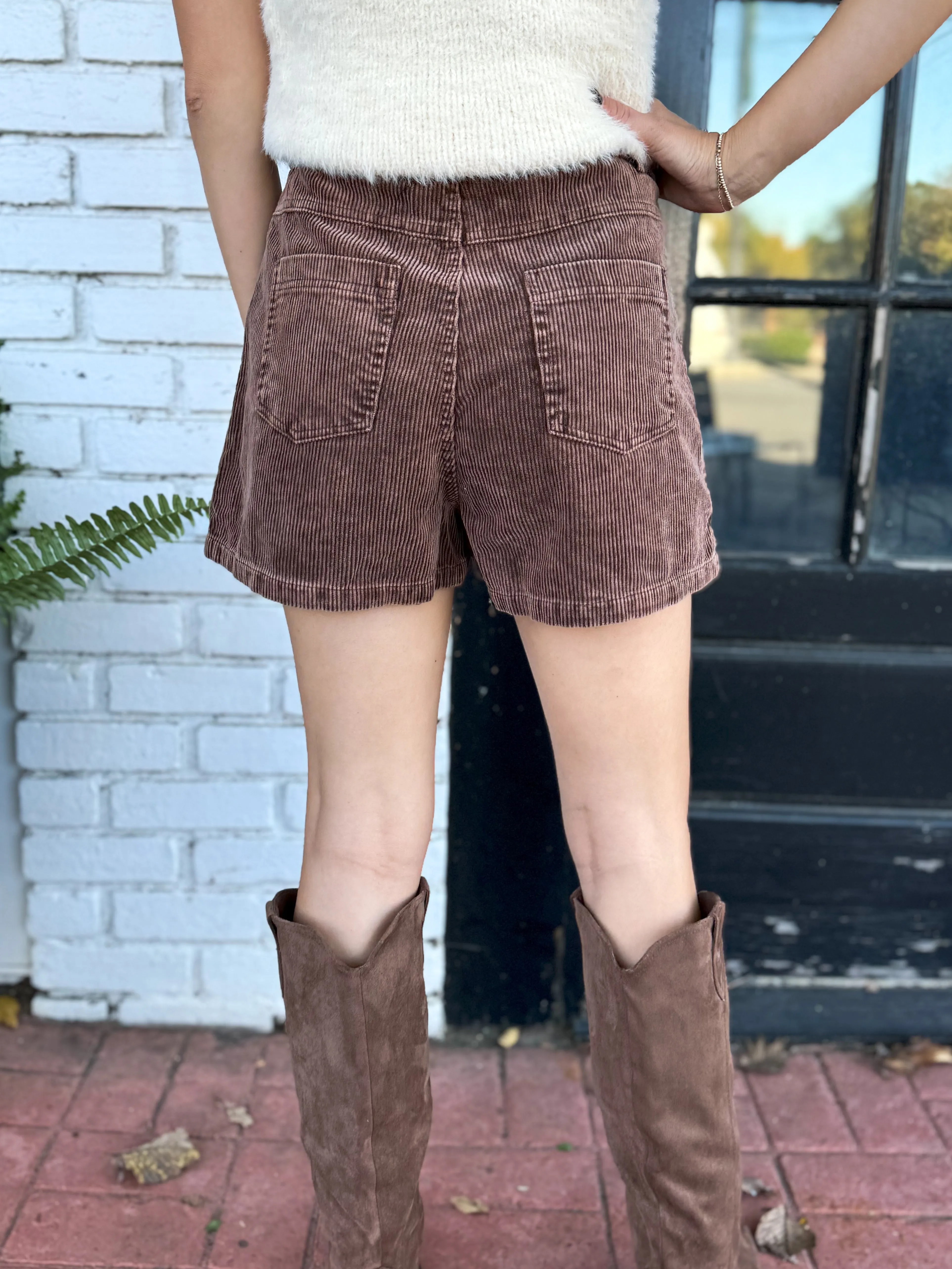 Cinnamon Spice Corduroy Skort