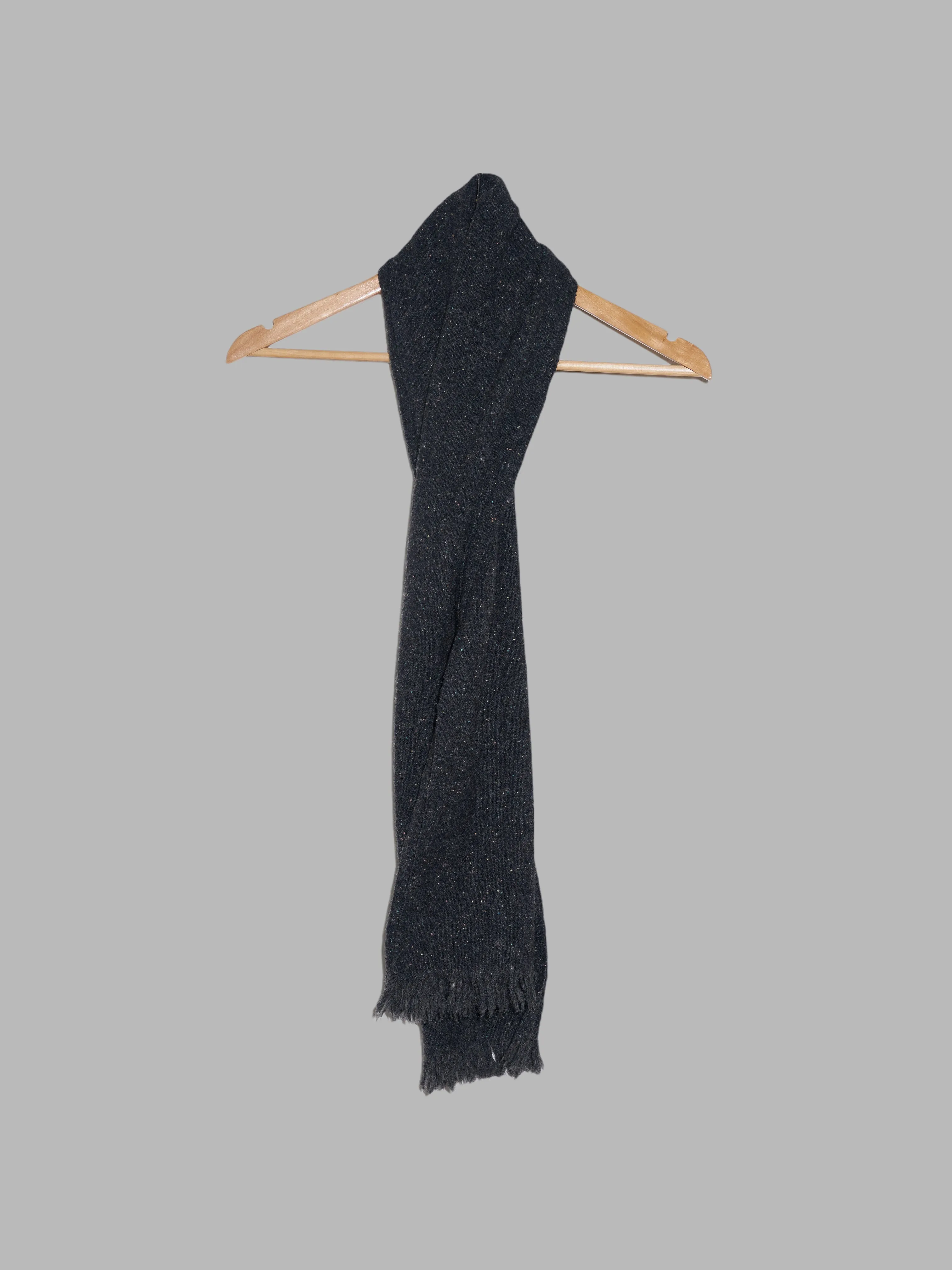 Comme des Garcons Homme grey speckled wool scarf