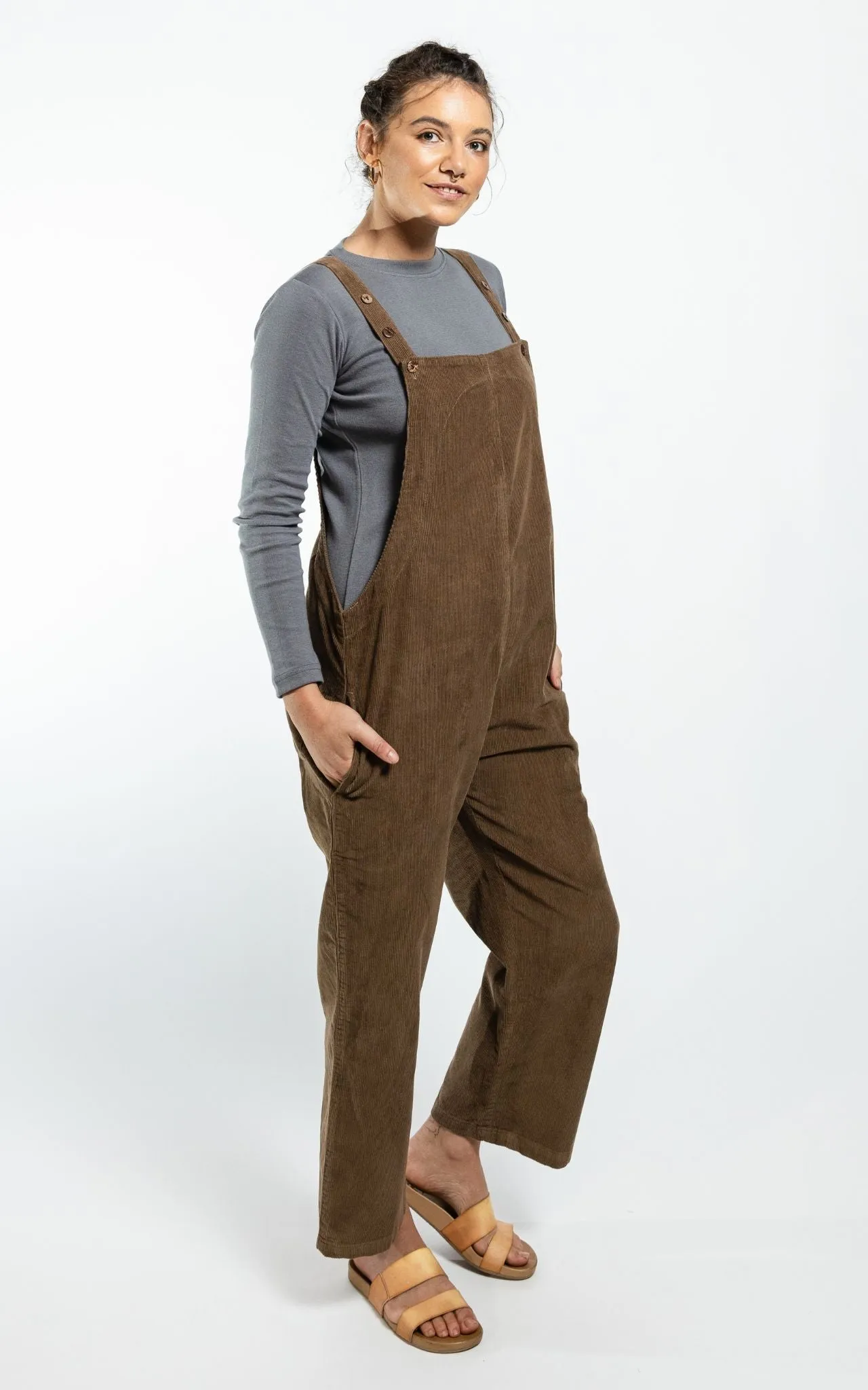 Corduroy Overalls - Peanut