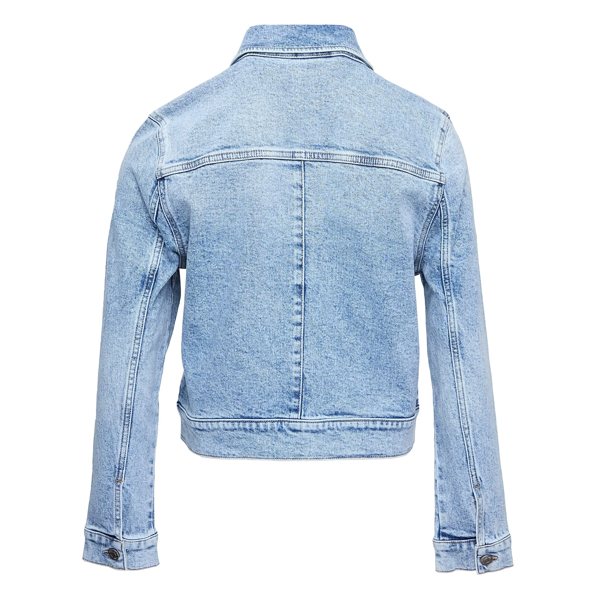 Cotton Rhinestud Logo Denim Jacket