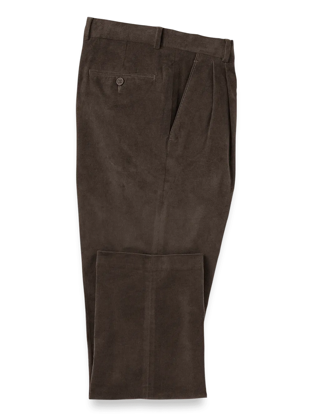 Cotton Stretch Corduroy Pants - Dark Brown