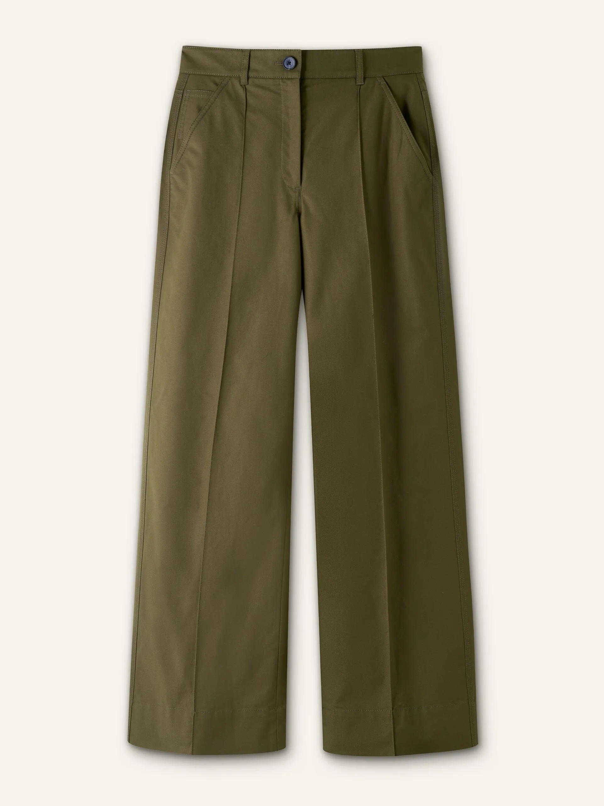 Crease front trousers