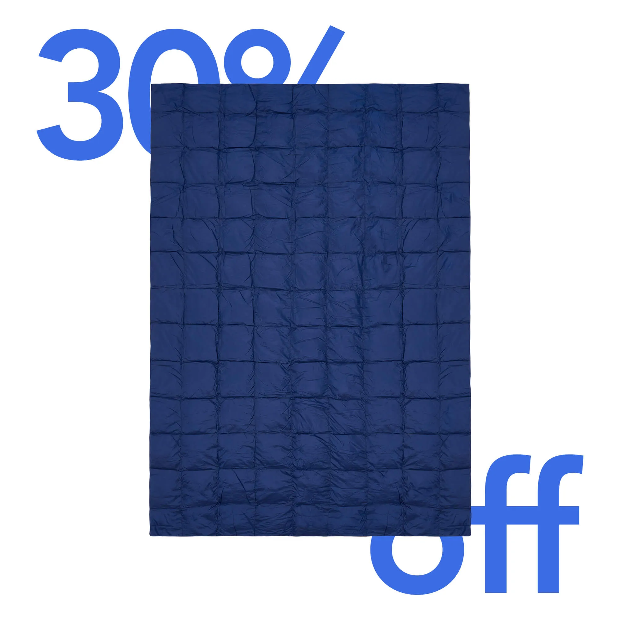 Deep Ocean Blue Sustainable Down - Puffy Blanket