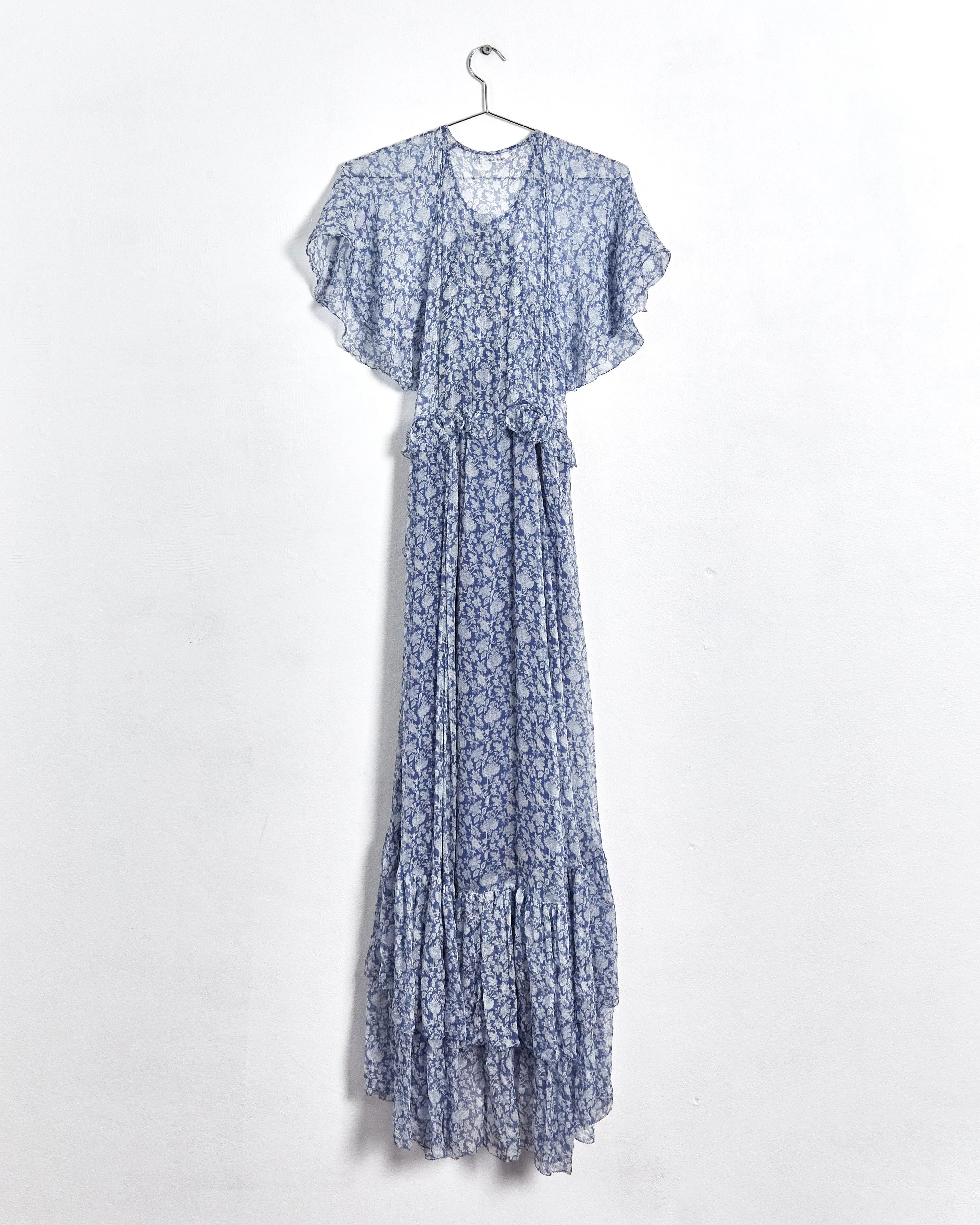 Dôen floral print maxidress, blue, 10-14