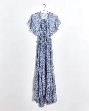 Dôen floral print maxidress, blue, 10-14