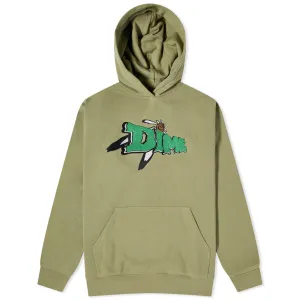 Dime Encino Chenille Hoodie, Army Green