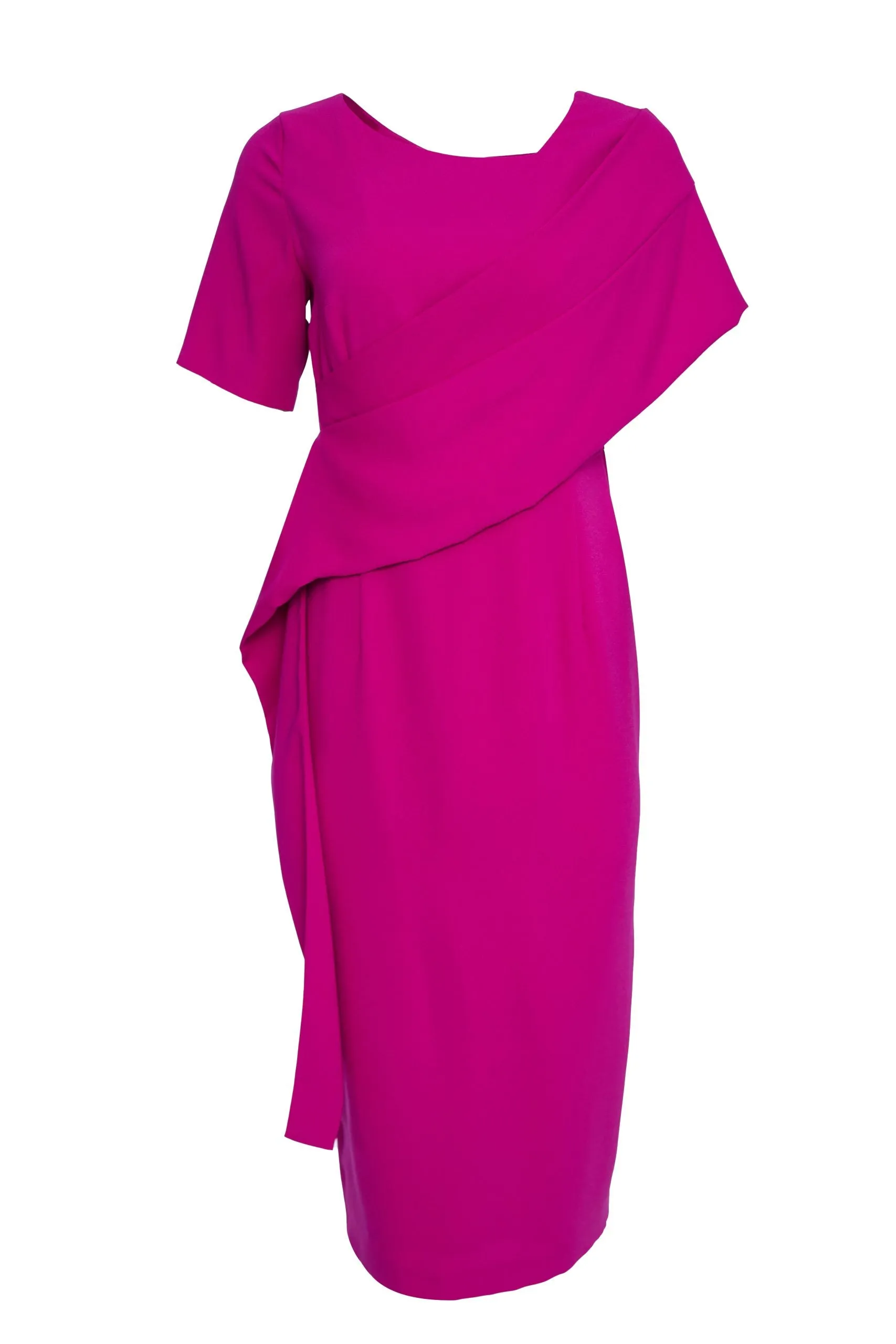 Drape front dress by Kate Cooper Kc23127 Magenta