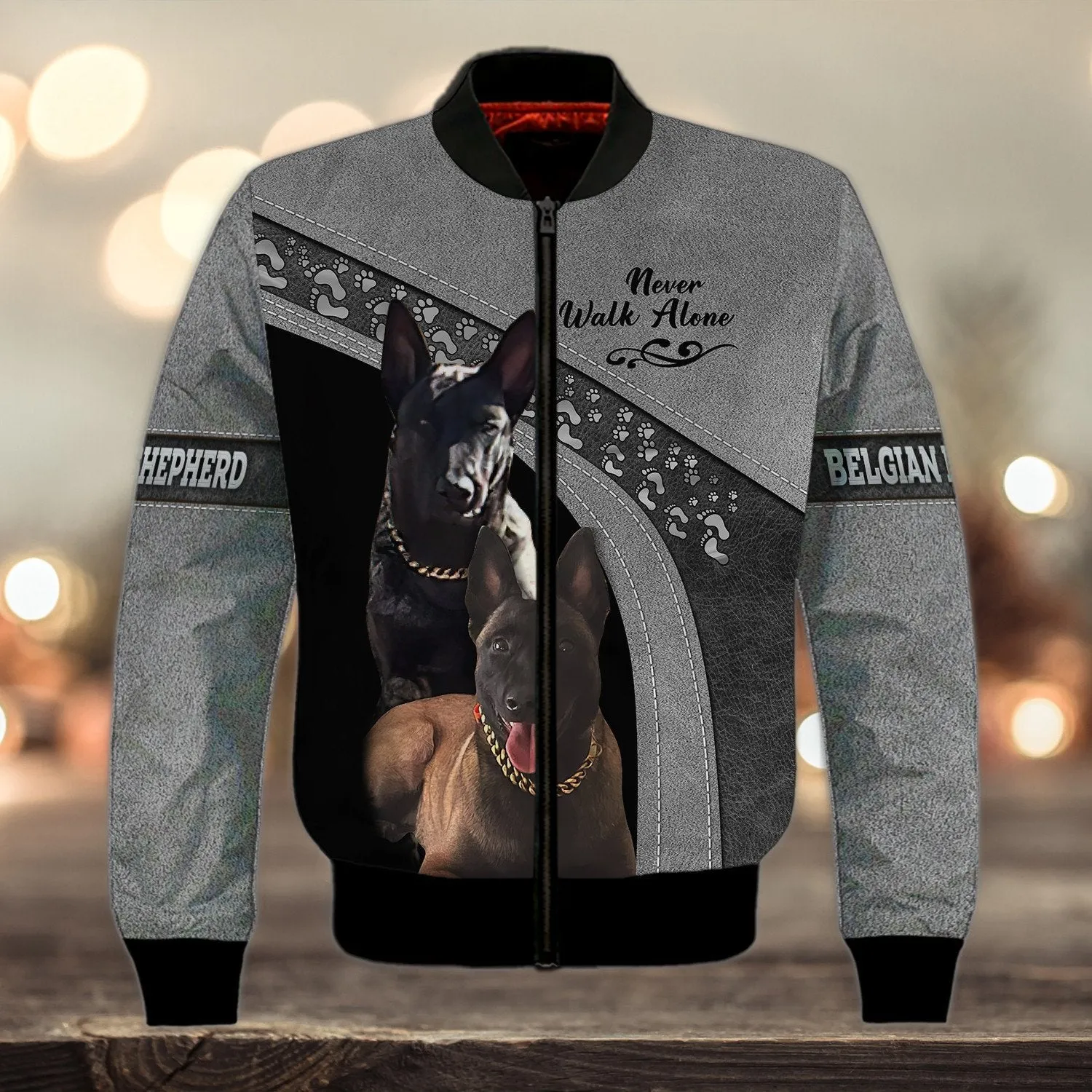 Dutch Shepherd And Belgian Malinois Never Walk Alone 3D Full Print Shirts, Dog Memorial Gifts for loss of Dog