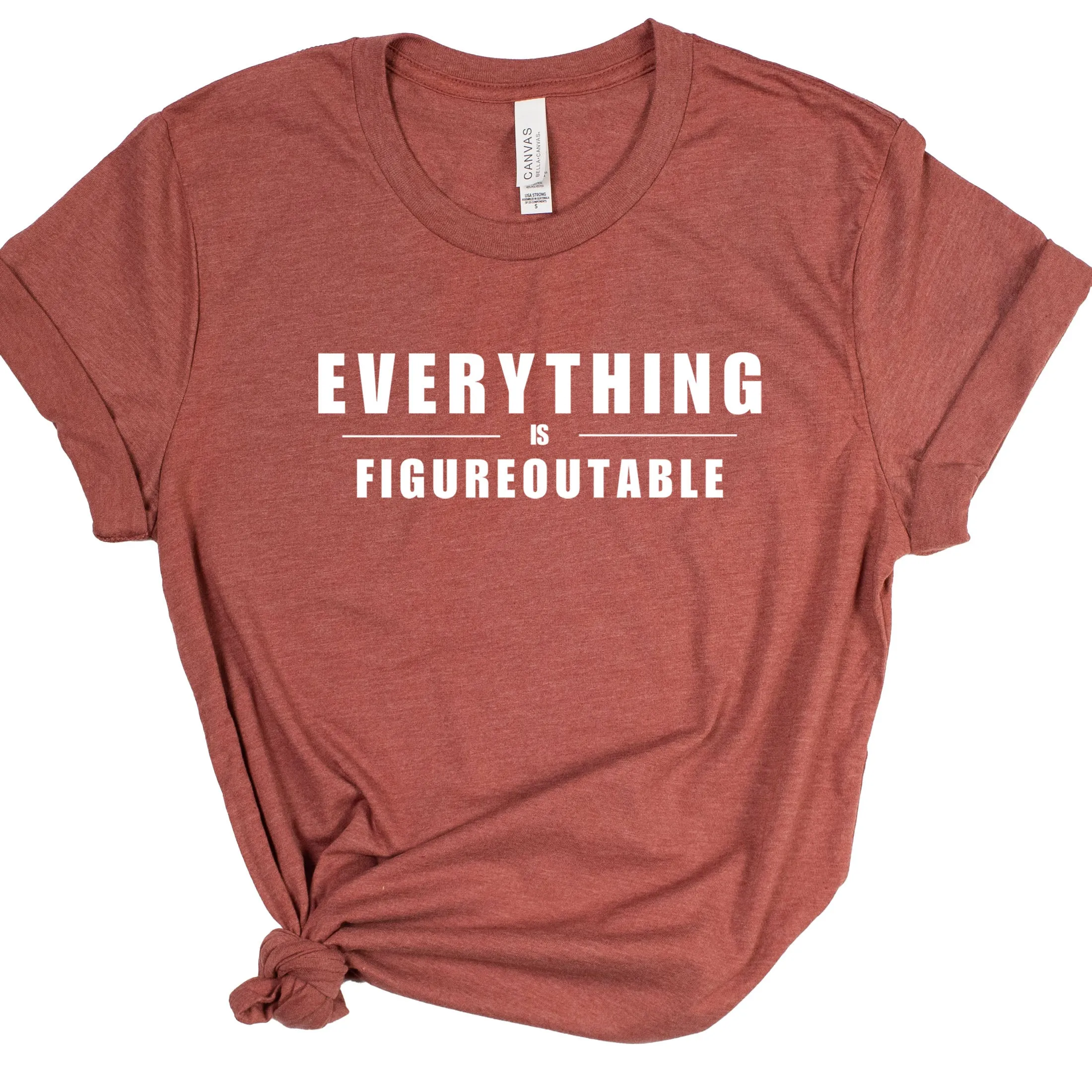 EVERYTHING IS FIGUREOUTABLE (Block) | Short Sleeve T-Shirts