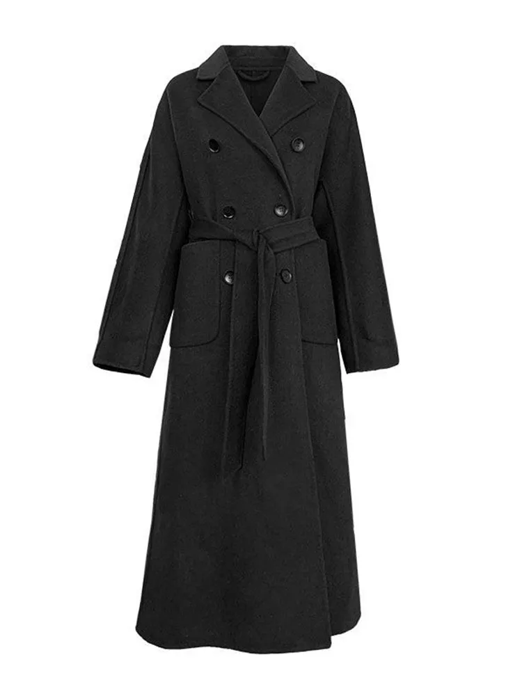 Flytonn-Fall Outfits Women Outwear Streetwear -hoco dresses homecoming dresses  women dress to impress -women's outerwear women's coat Woolen Casual Women Faux Wool Fashion Long Coat