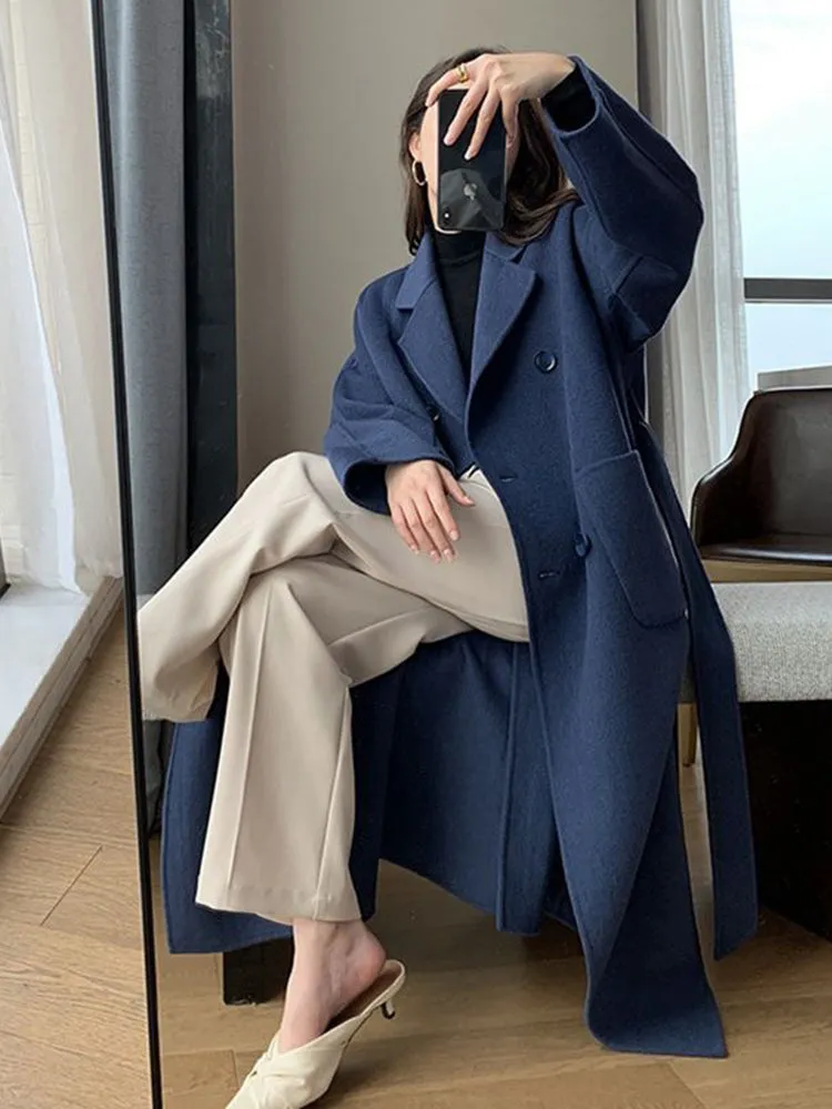 Flytonn-Fall Outfits Women Outwear Streetwear -hoco dresses homecoming dresses  women dress to impress -women's outerwear women's coat Woolen Casual Women Faux Wool Fashion Long Coat