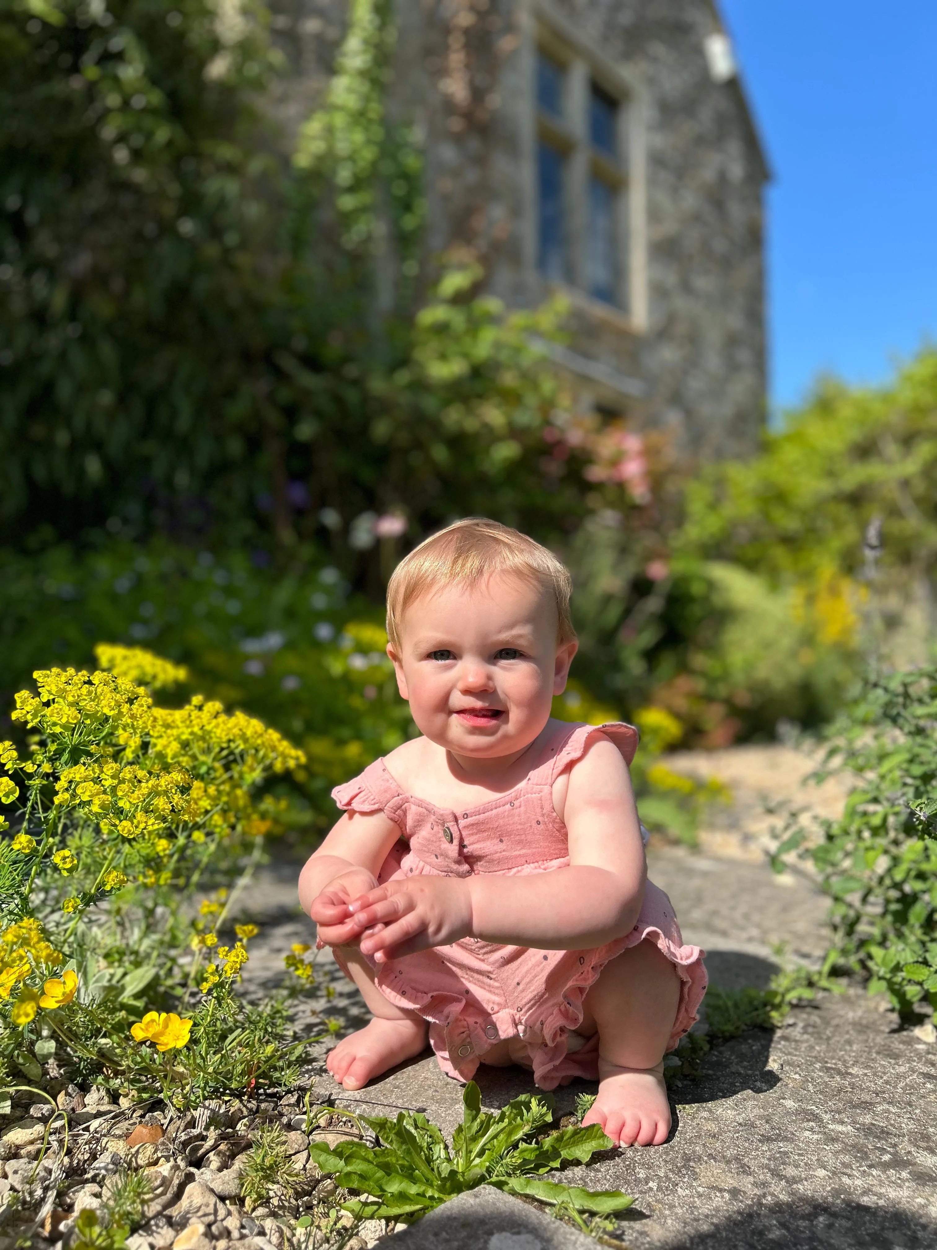 Freya Overalls in Pink Polka Dots