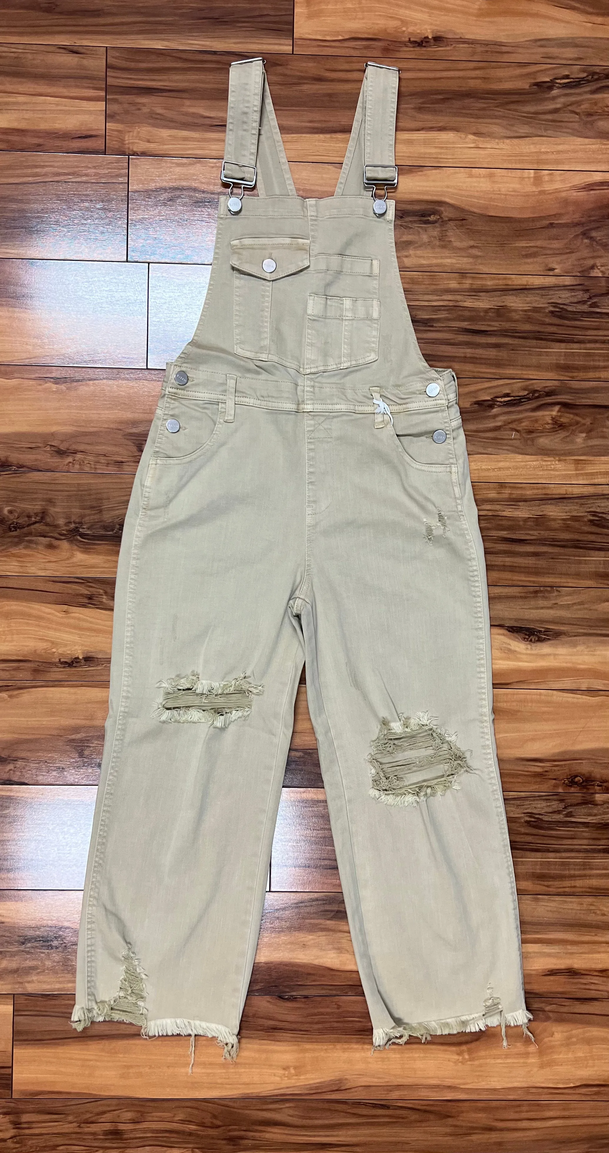 Good Times Distressed Straight Overalls