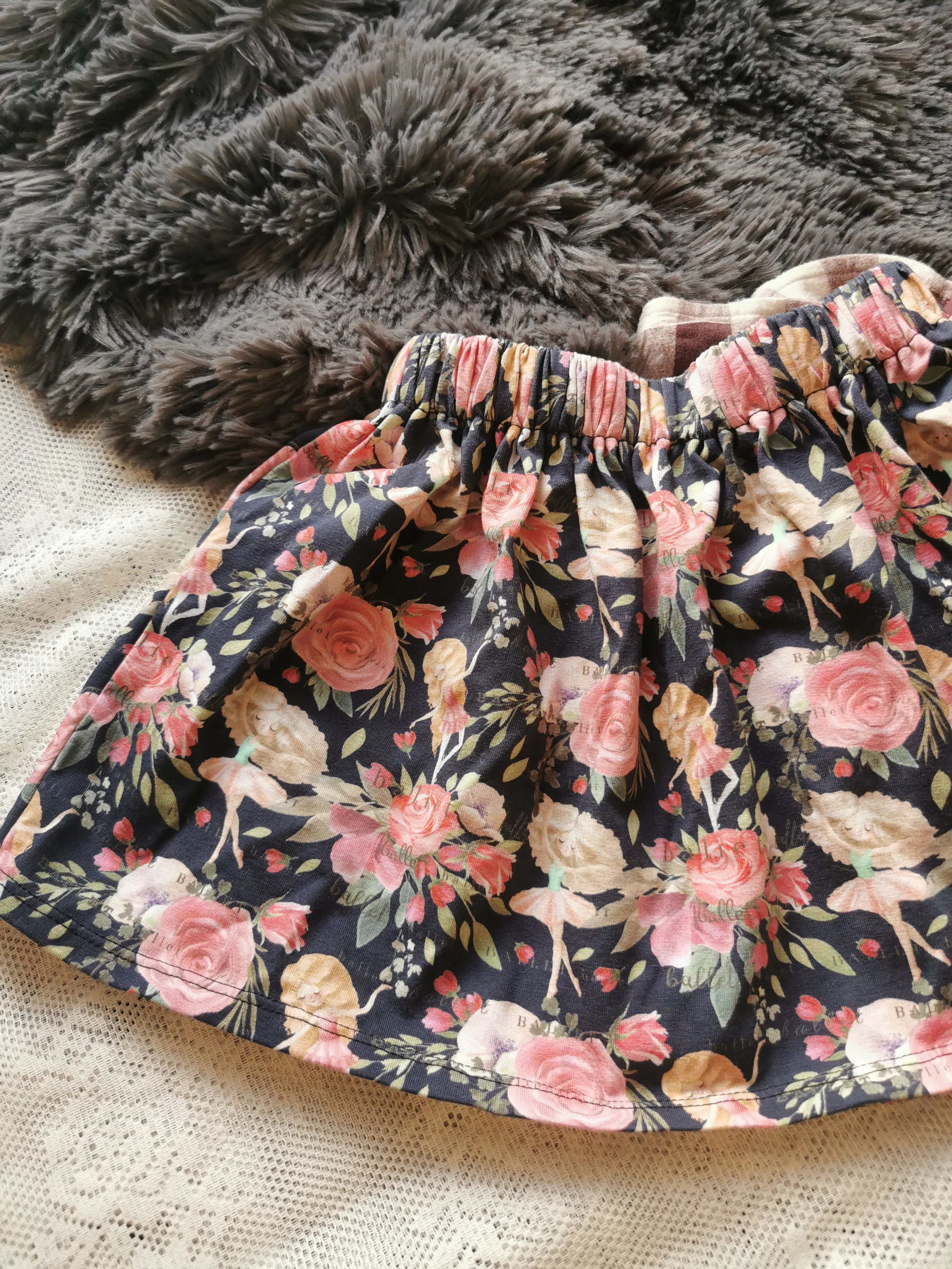 Handmade Floral Skirt (2-3T)