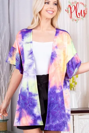 HEM183 - CURVY TIEDYE KIMONO