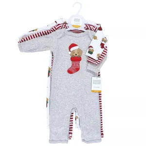 Hudson Baby Unisex Cotton Romper, Hudson Baby Christmas Dog