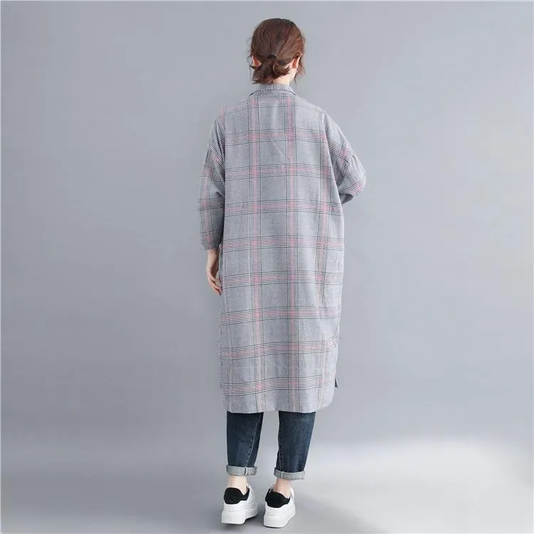 Johnny English Plaid Trench Coat