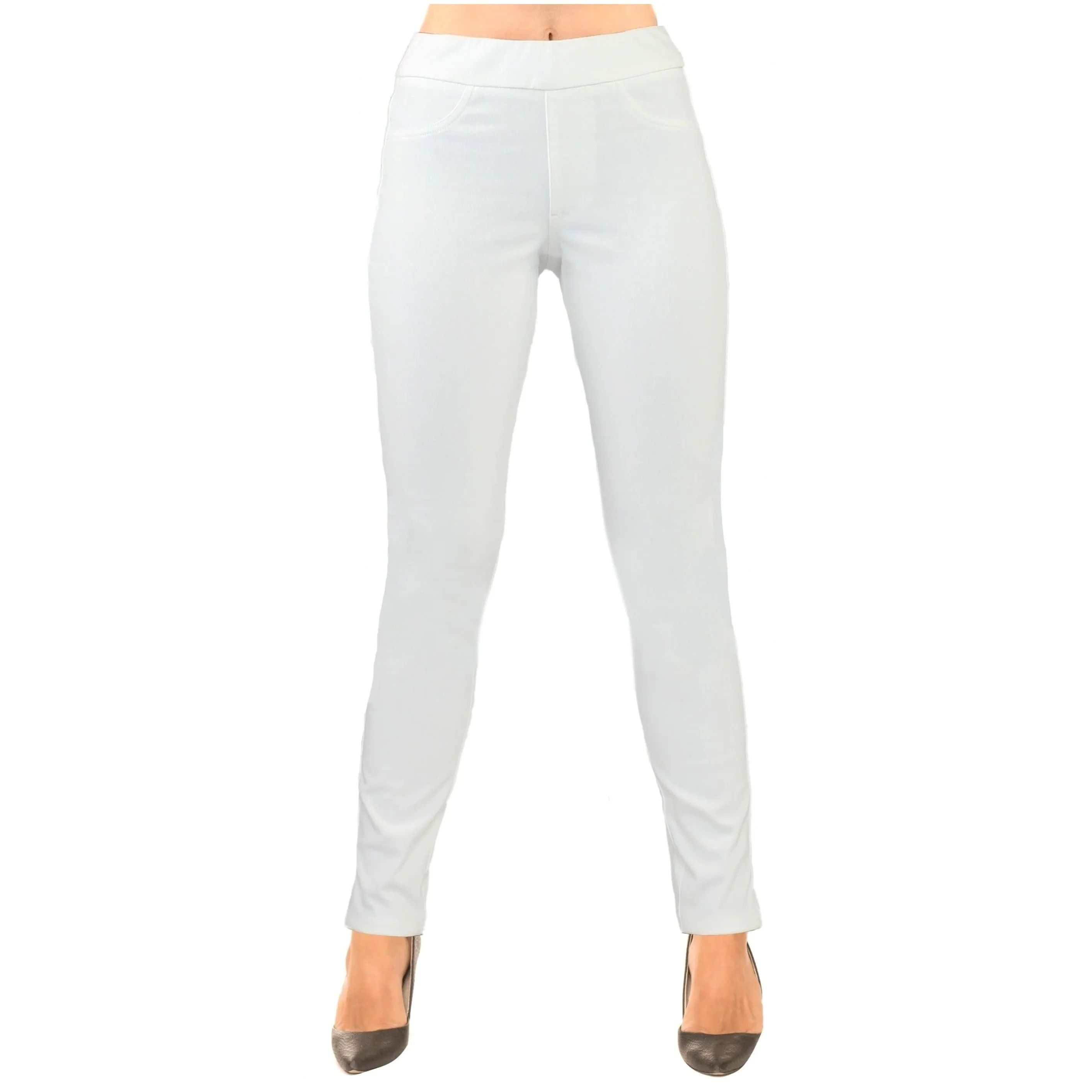 Lior Paris "Sage" Straight Leg Pant W/Back Pockets in White Denim - SAGE-WTD