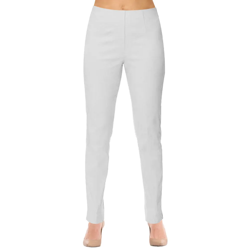 Lior "Sasha" Pull-On Straight Leg Pant in White - SASH-WHT