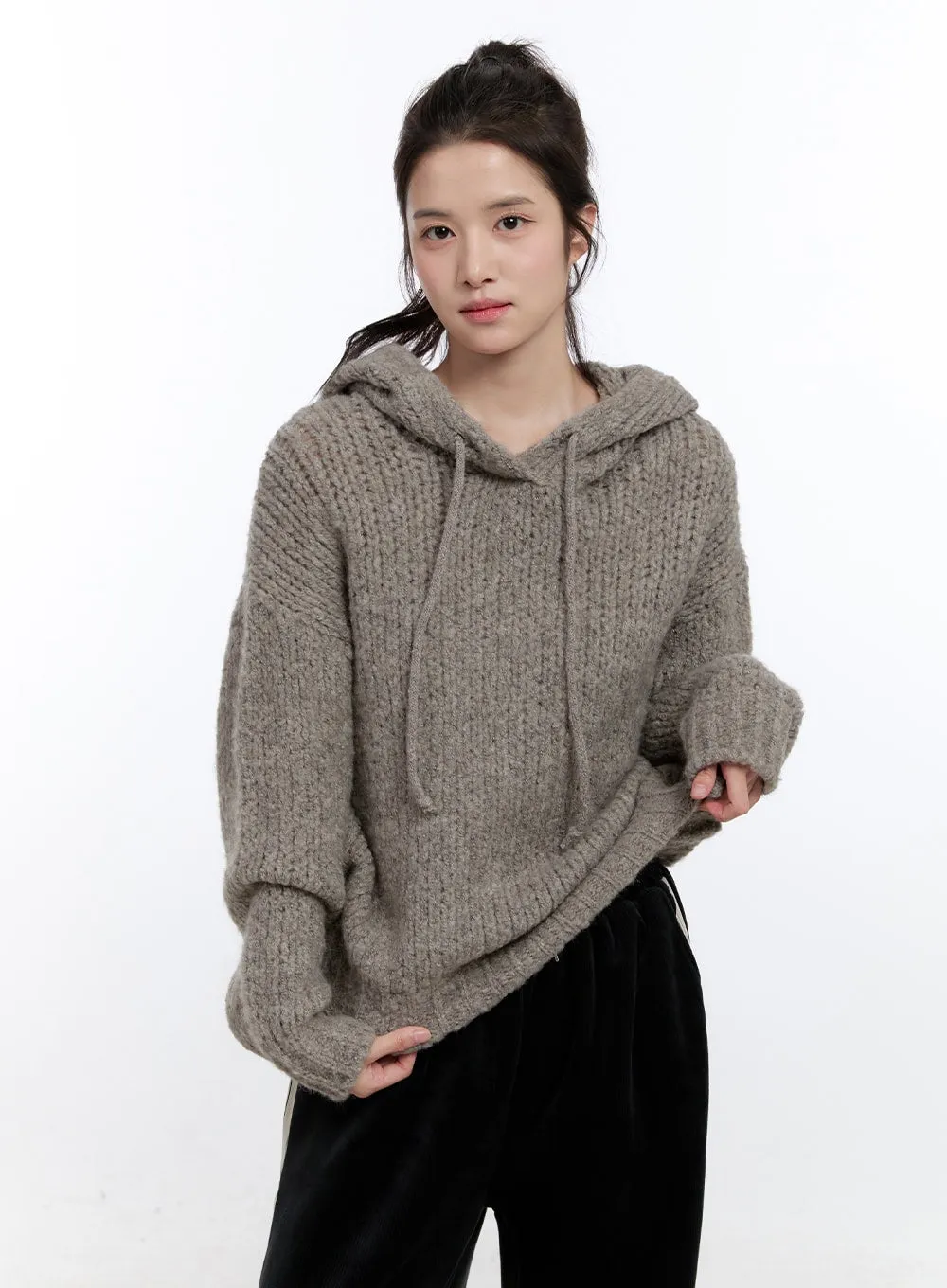 Loose Knit Oversized Hoodie ON418