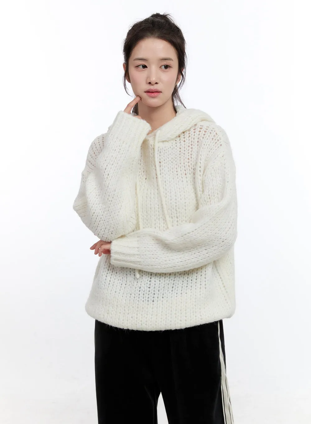 Loose Knit Oversized Hoodie ON418