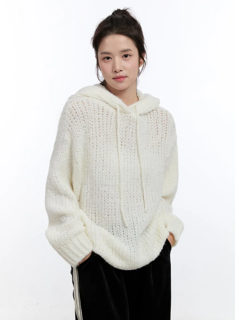 Loose Knit Oversized Hoodie ON418