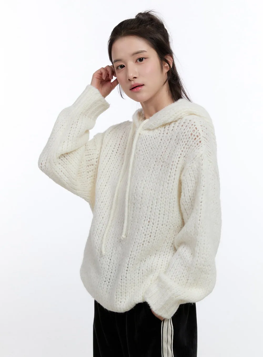 Loose Knit Oversized Hoodie ON418