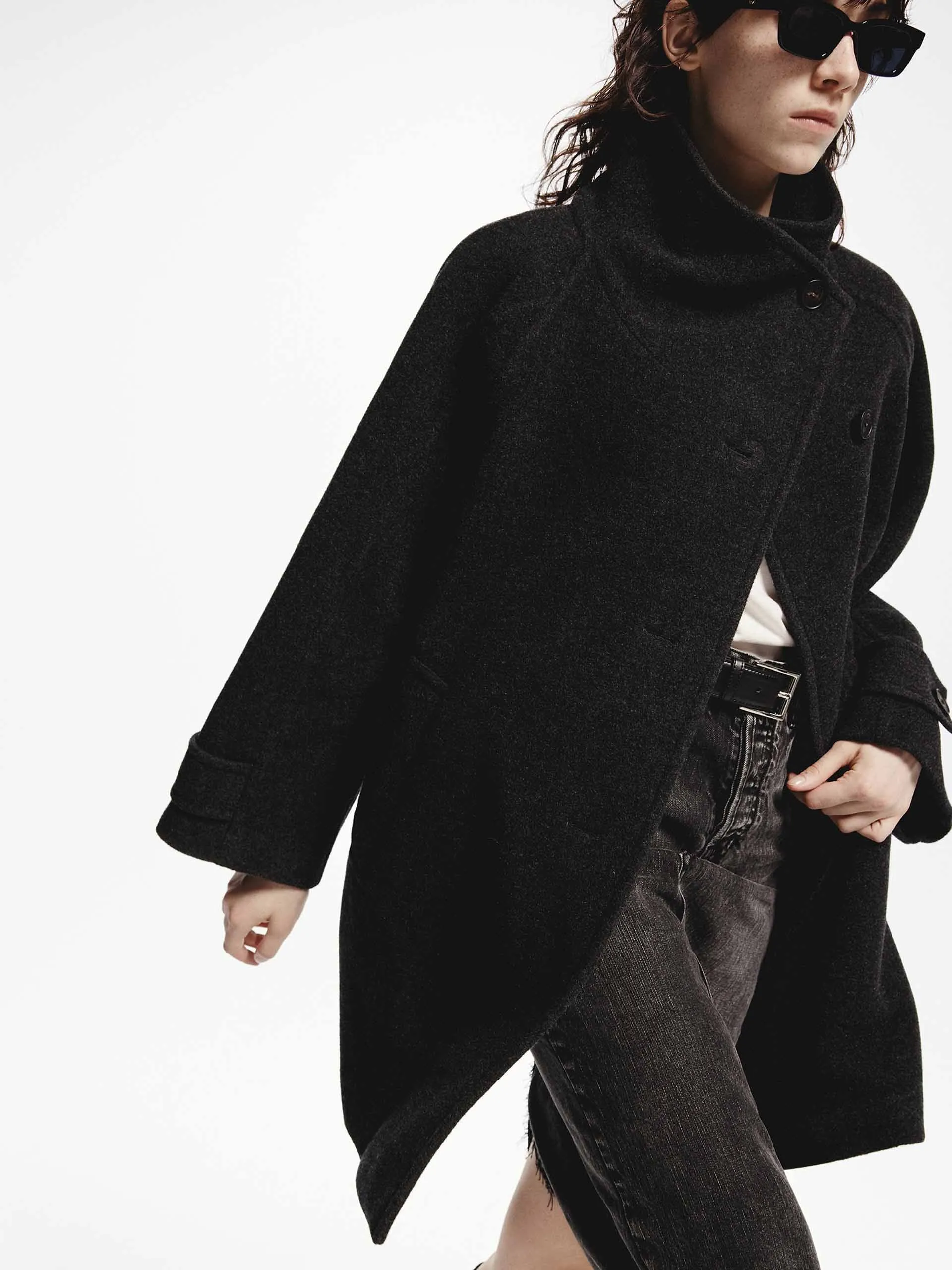 Loose Midi Wool Coat