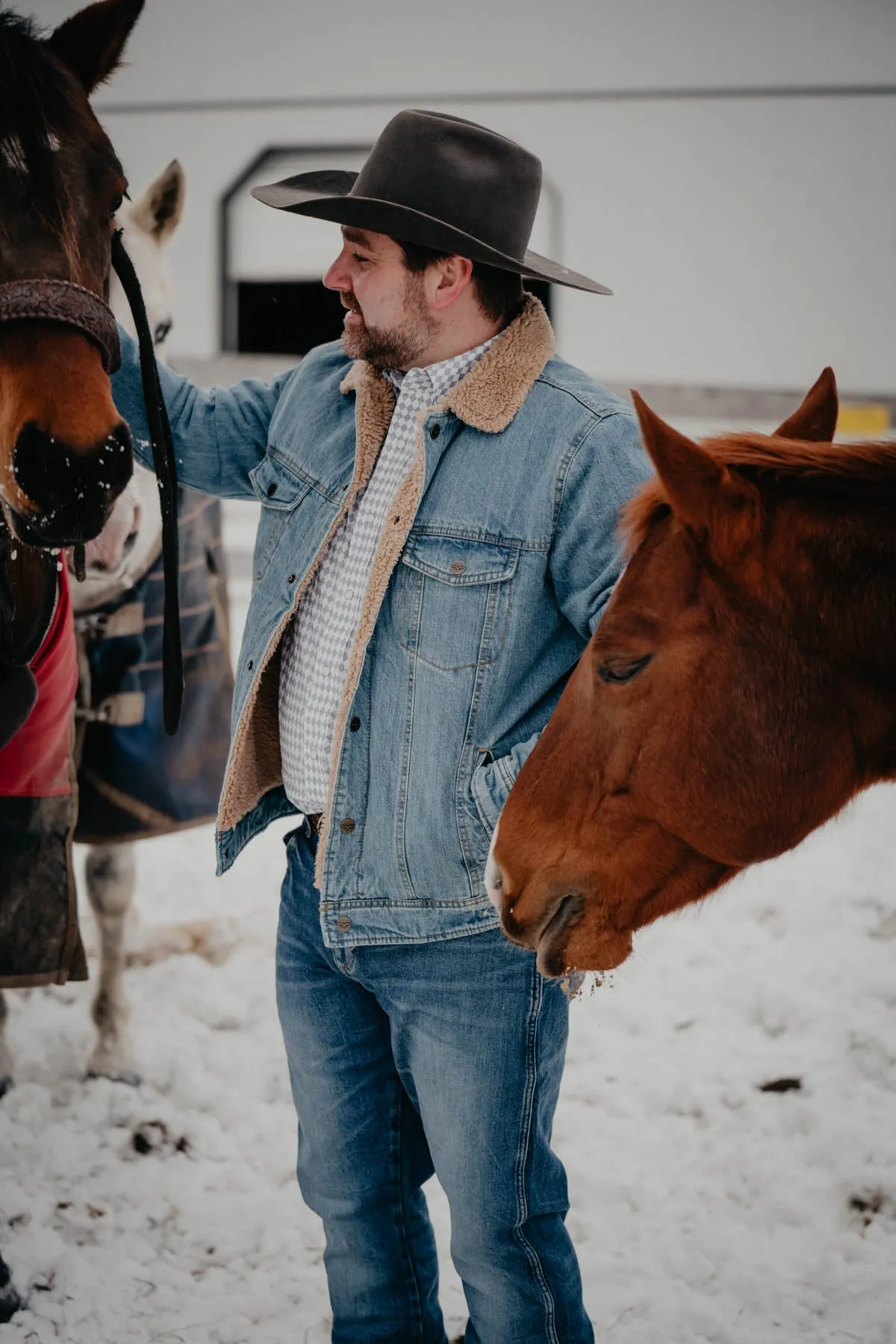 Men's Sherpa Lined Denim Jacket by Kimes Ranch (M - XXL)