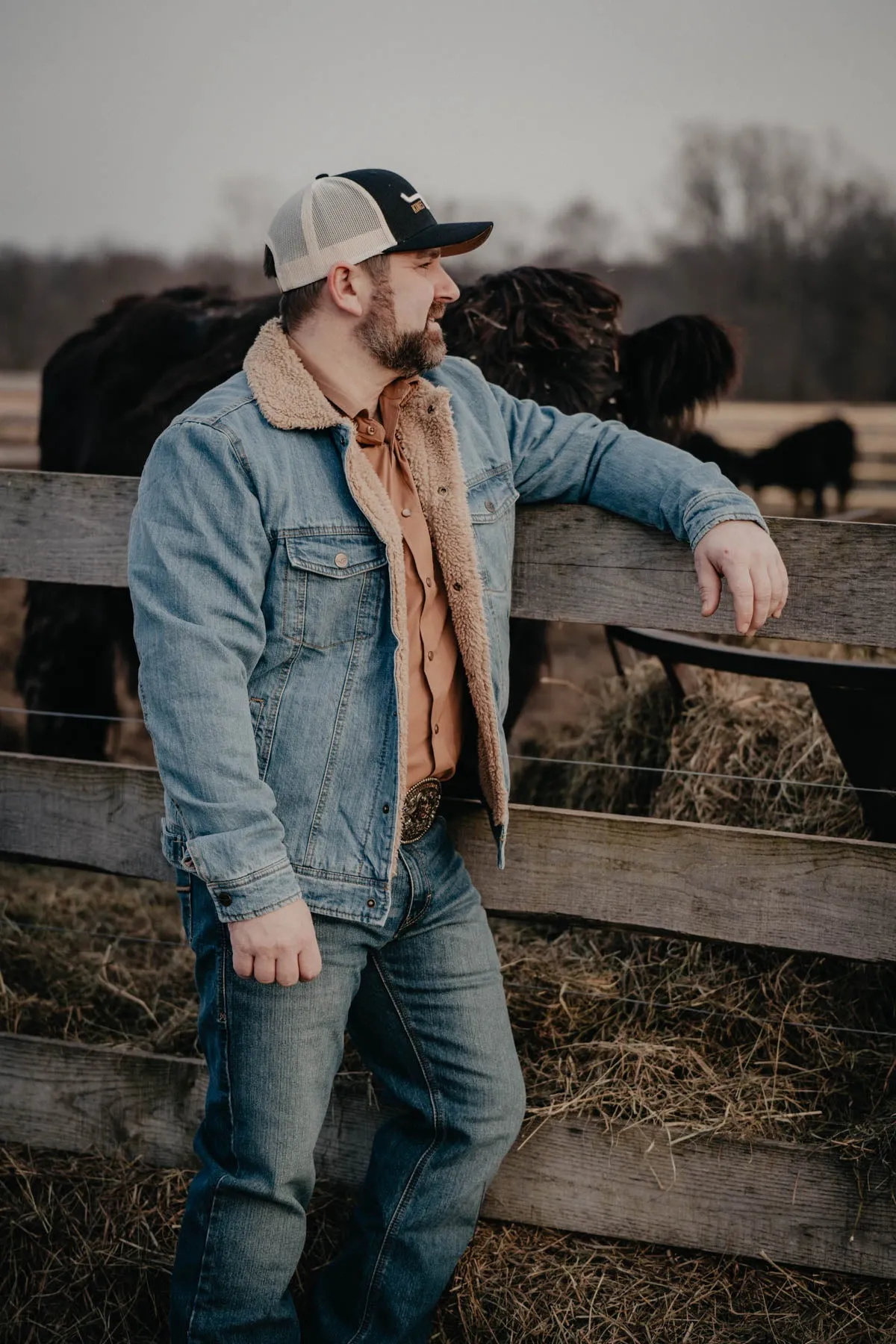 Men's Sherpa Lined Denim Jacket by Kimes Ranch (M - XXL)