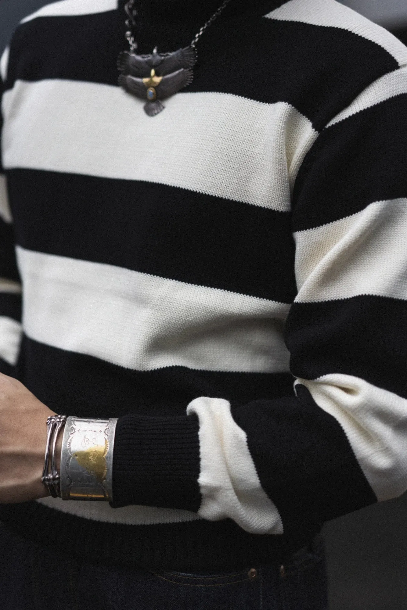 Men's Striped Prisoner Sweater