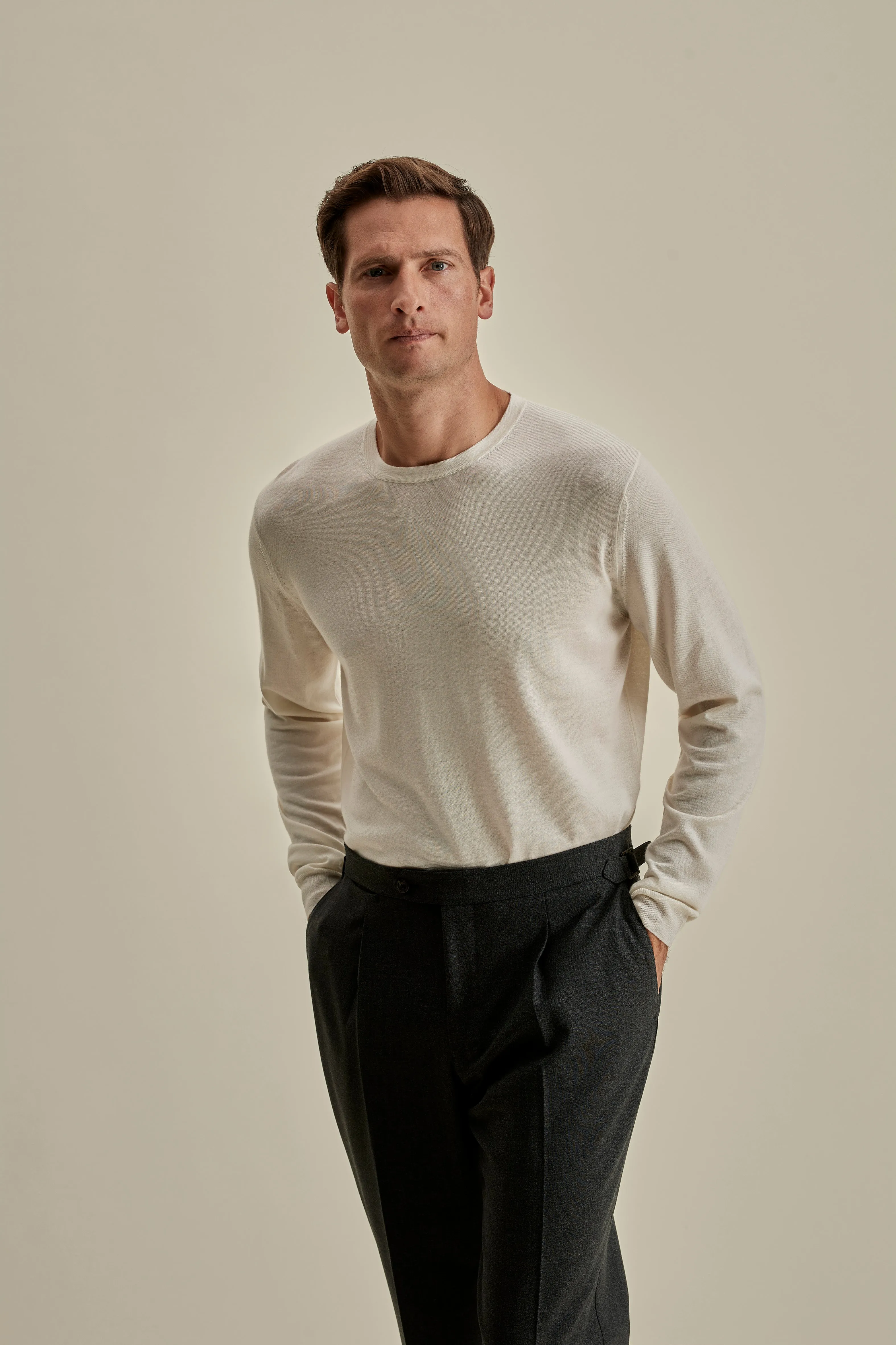 Merino Wool Extrafine Crew Neck Sweater