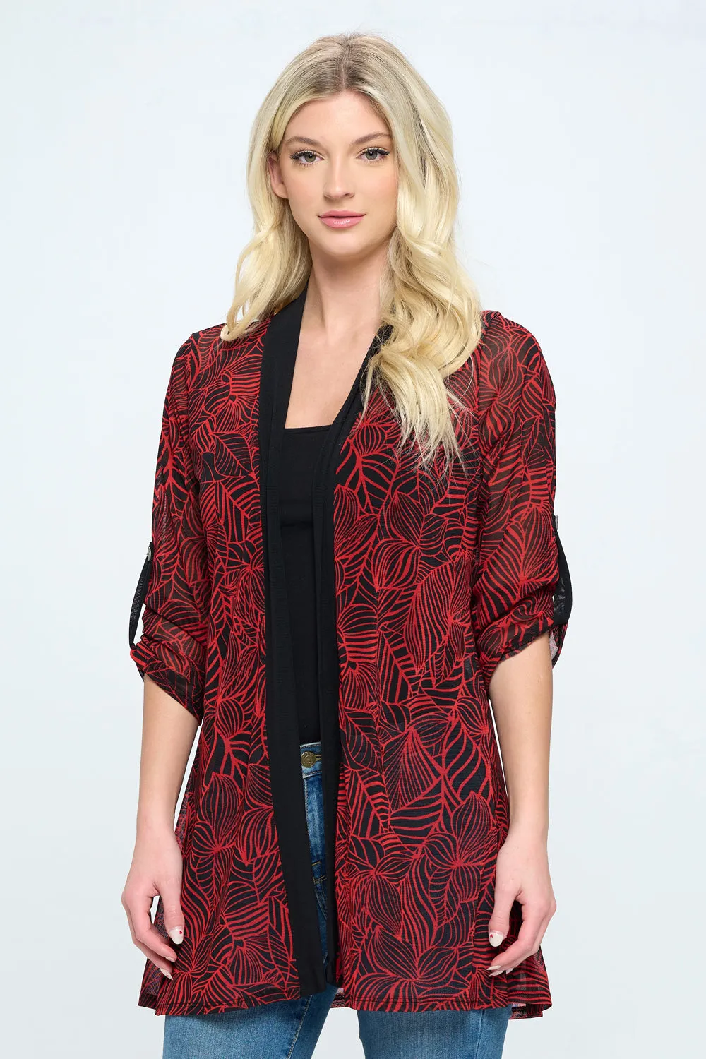 Mesh Romance Contrast Cardigan-4079MR-QRP1-C-W344