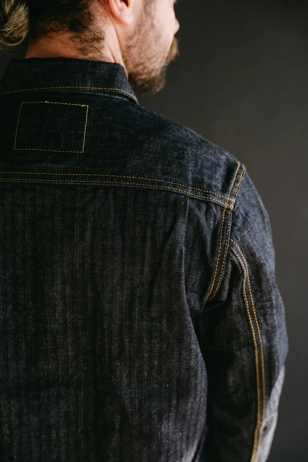 MJK0010M23 - 14oz Herringbone Type II Modified Jacket - Indigo