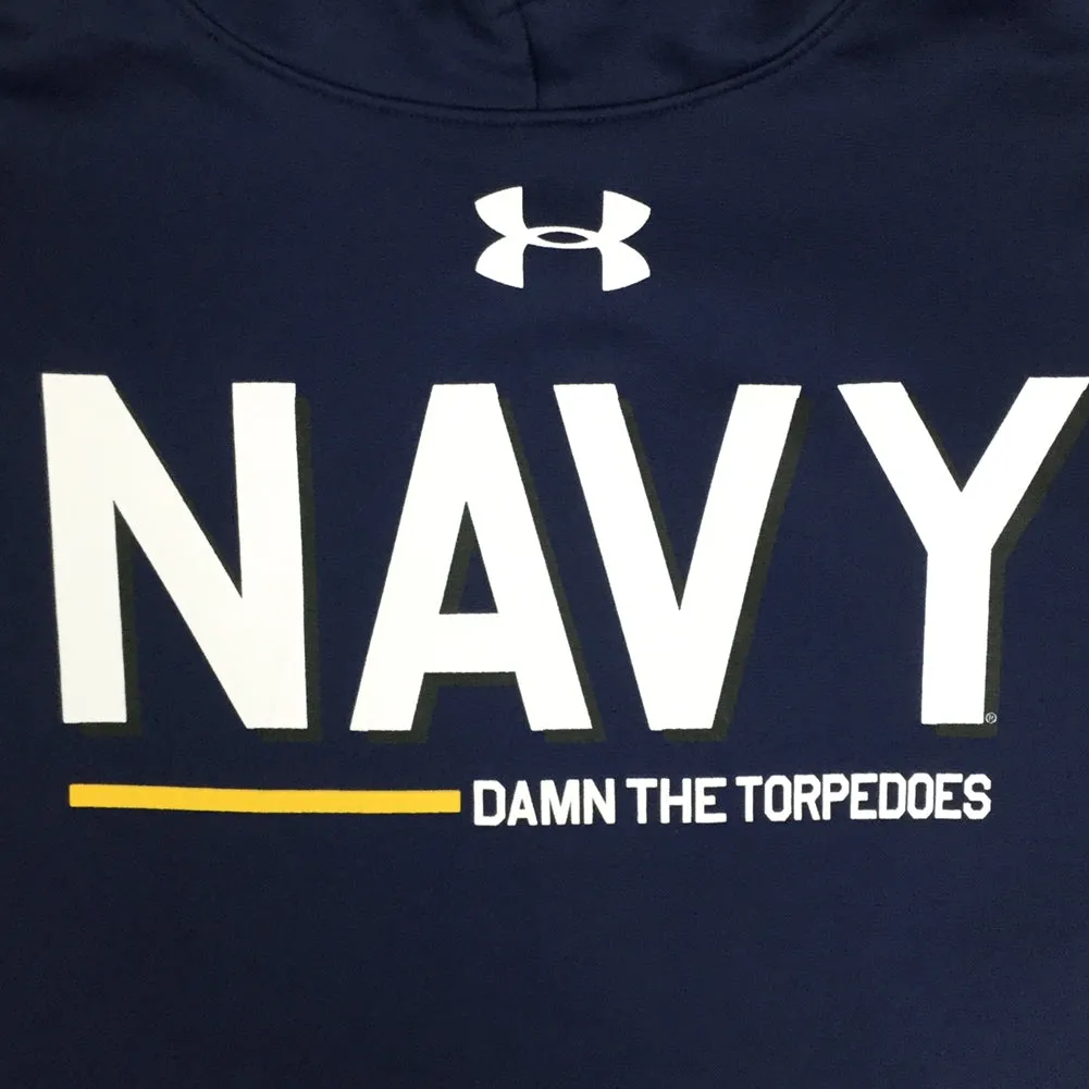 Navy Under Armour Damn The Torpedoes Ship Hood (Navy)