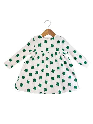 Organic Waffle Simple Dress, Clover