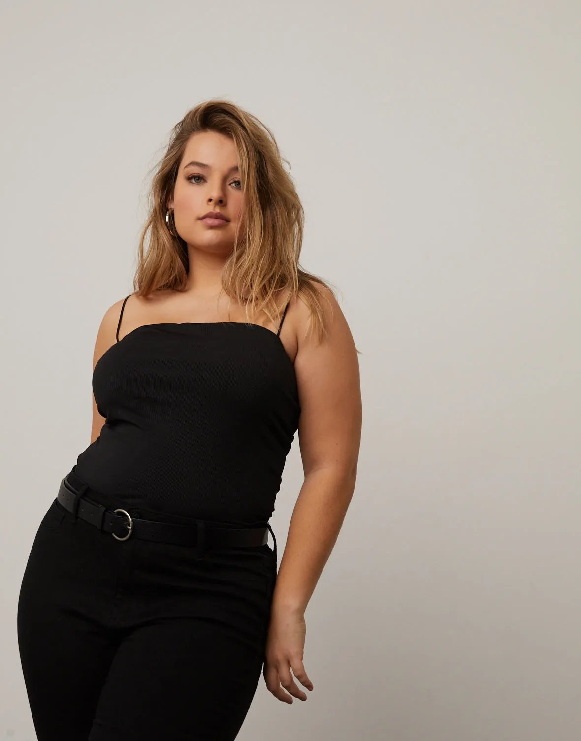 Plus Size Cropped Tank Top