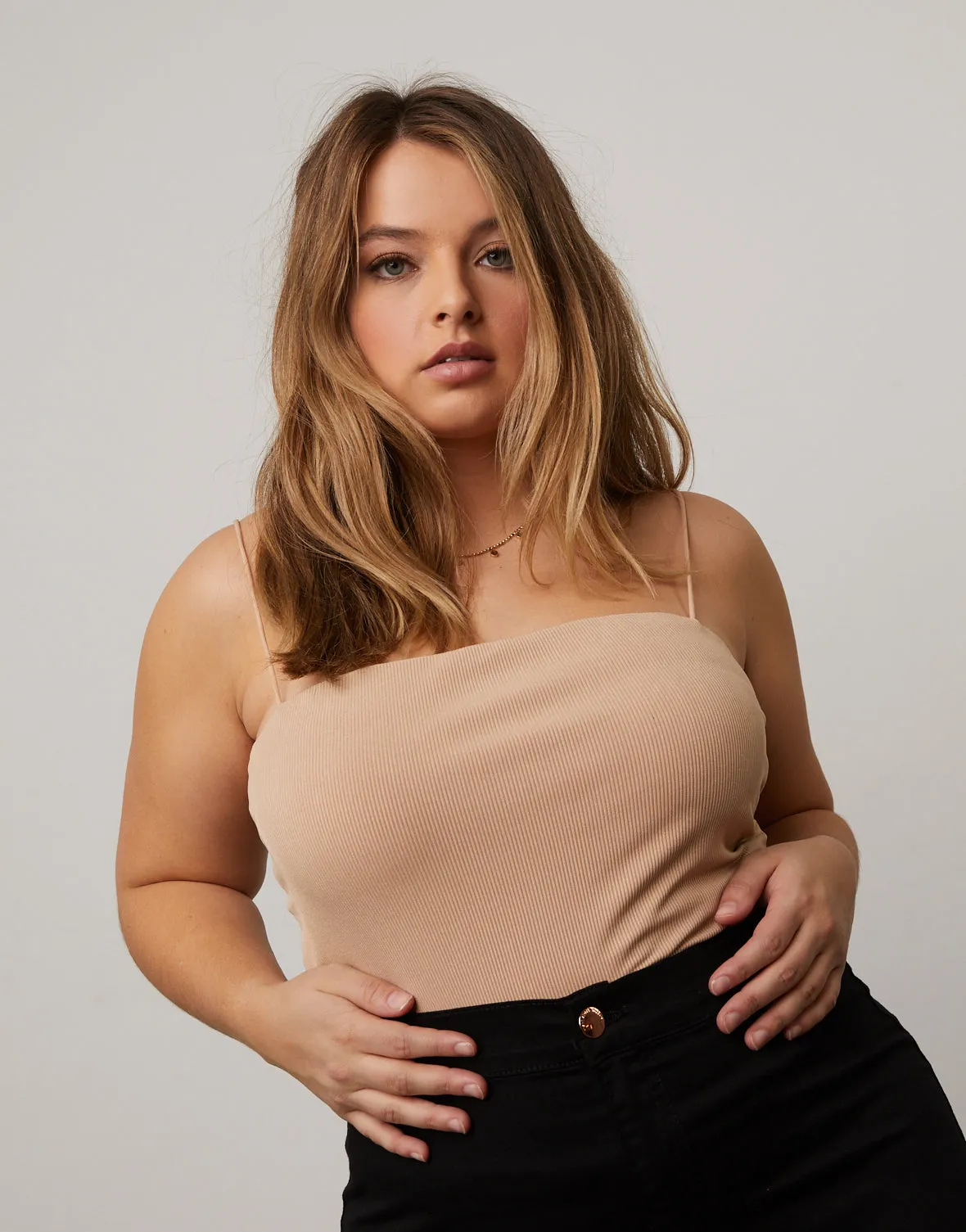 Plus Size Cropped Tank Top