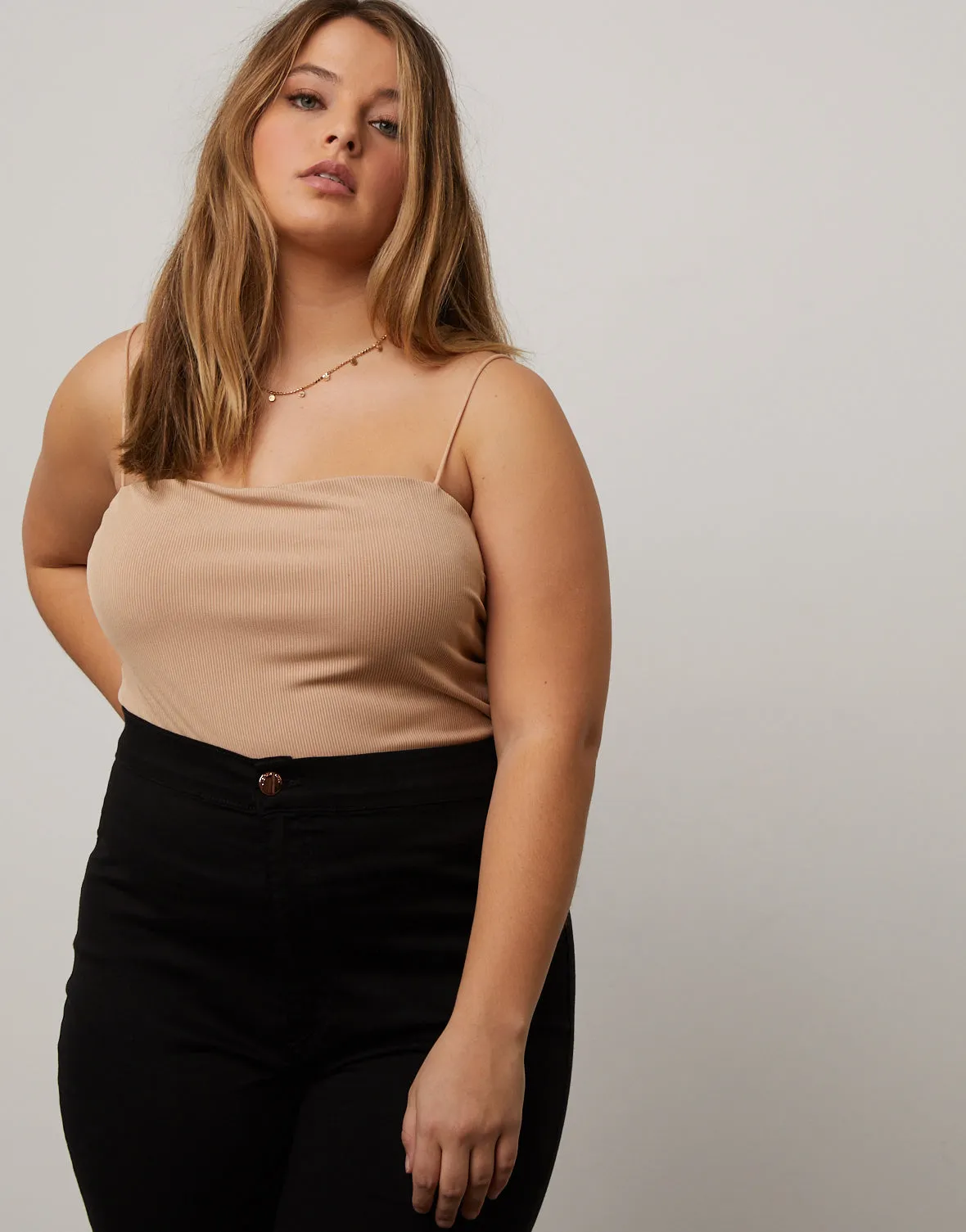 Plus Size Cropped Tank Top