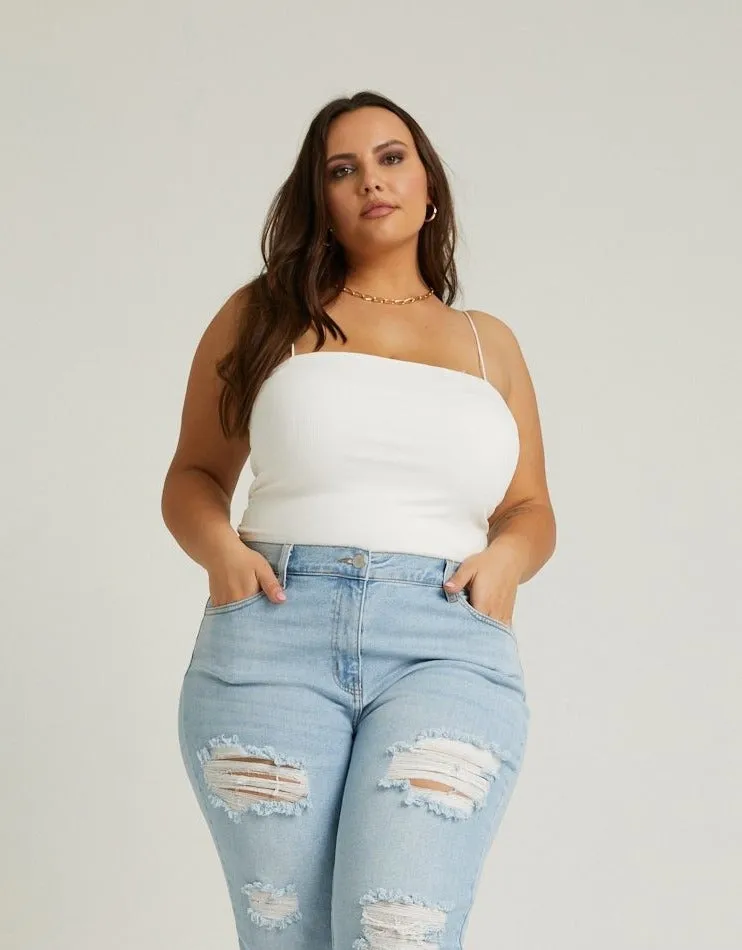 Plus Size Cropped Tank Top