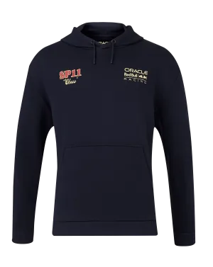 Red Bull Racing F1 Sergio "Checo" Perez Vintage Oversized Hoodie - Off White/Navy